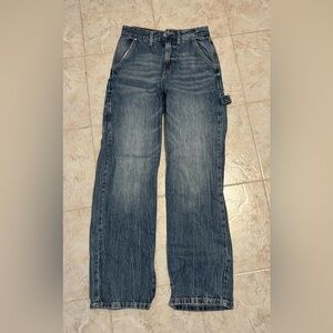 Cotton On Women's Blue Straight Leg Carpenter Jeans